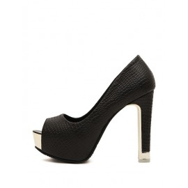 OL Trendy Peep Toe High Heels with Platform Design Size:34-39
