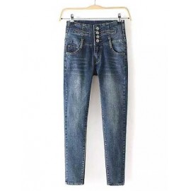 Fashion Stretchy High Waist Slinky Denim Pants Size:S-XL