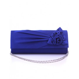 Fancy Flower Ornament Evening Bag with Chain Shoulder