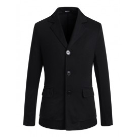 Casual Single-Breasted Blazer in Solid Color