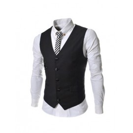 Stylish Zipper Decorated Single-Breasted Vest