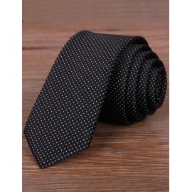 England Dots Embossed Skinny Neck Tie in Contrast Color