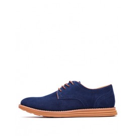 Classic and Plain Round Toe Lace-Up Casual Shoes For Men