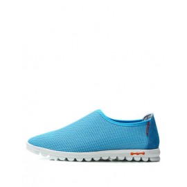 Sporty Mesh Design Pure Color Loafers For Men