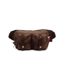 Sporty Snap Button Pocket Design Waist Bag For Men