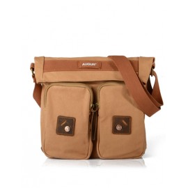 Retro Design Double Pocket Crossbody Flap Bag
