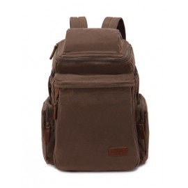 Simple Large Size Zip Pocket Design Backpack