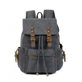 Preppy Style Belt String Pocket Design Backpack