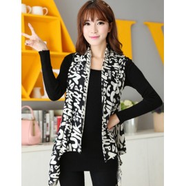 Fashion Monogrammed 130CM Monochrome Multi Way Long-Wearing Scarf