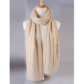 Winter Trendy Twist 180CM Pattern Knitted Scarf in Candy Color For Women