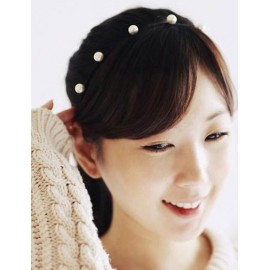 Fairytale Pearl Embellished Wrap Hair Band in Black