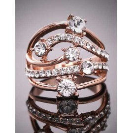 Enchanting Layered Rhinestone Overall Detail Ring