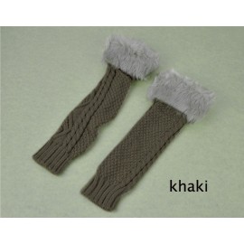 Women Faux Fur Fingerless Gloves