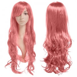 New Fashion Women's Bright Color Long Curly Wavy Costume Comic Party Wig