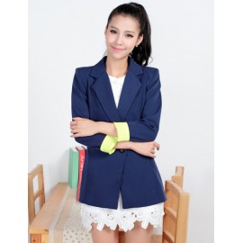Laconic Lapel Collar Two Button Blazer with Long Sleeve