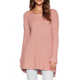 Romantic Loose Asymmetric Sweater in Raglan Sleeve
