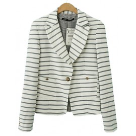 Delicate Splicing Slim Fit Blazer in Single Button