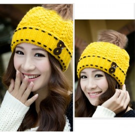 Fashion New Arrival Women's Winter Warm Hats Braided Crochet Hats Ski Beanie Caps Earmuff Knitting Cap 